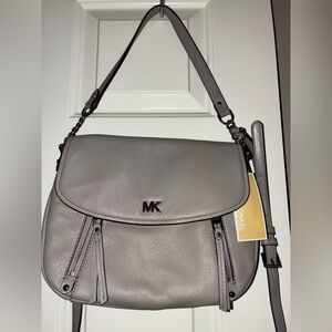 NWT Michael Michael Kors EVIE Grey Shoulder Bag